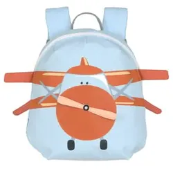 LÄSSIG Kindergartenrucksack Tiny Drivers - Propeller Flugzeug, Blau