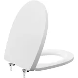 WC Sitz mit Absenkautomatik, Toilettendeckel Oval, Weiß Klobrille, Klodeckel Absenkautomatik, Toilettenbrille, WC Deckel Soft Close, Familien Toilettensitz, Toilet Seat -SOFETIY SERIE