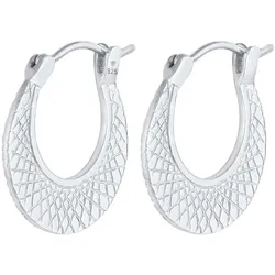 Elli Creolen Hänger Strukturierter Look 925 Silber silberfarben Damen 