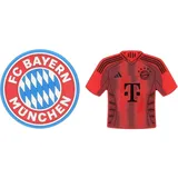 FC Bayern Magnet Logo & Trikot rot