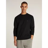 Tommy Hilfiger Herren, Sweatshirt Essential Fleece Crew Neck Regular Fit, schwarz, (Black), M,