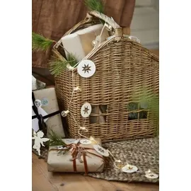 ib laursen Aufbewahrungskorb Korbhaus aus Rattan 30 x 32 x 40 cm grau