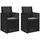 vidaXL Gartenstuhl 2 St. 2 pcs  schwarz  Kunststoff