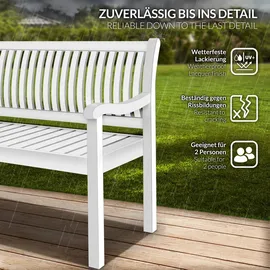 tillvex Gartenbank 125 x 0 x 0 cm Weiß