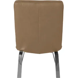 W.Schillig Relaxliege daily dreams Leder/Polyester 65 x 91 x 170 cm braun mit Kissen