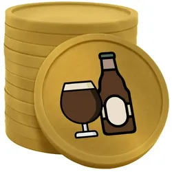 CombiCraft Wertmarken Chips Bier - 100 Stück - 29 mm Durchmesser