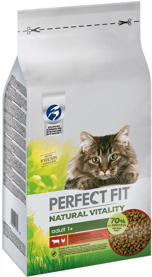 PERFECT FIT Natural Vitality mit Rindfleisch und Huhn für ausgewachsene Katzen 6 kg