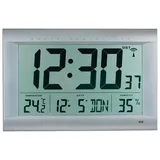 Peweta Digitale Funkwanduhr 41,0 cm DCF77 silber