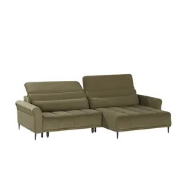 Sofa.de Ecksofa Logan ¦ grün ¦ Maße (cm): B: 277 H: 80 T: 179.0