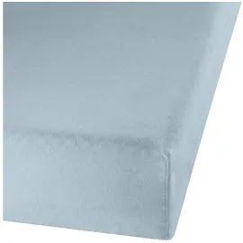Erwin Müller Spannbettlaken Biber 90 x 190 - 100 x 200 cm blau