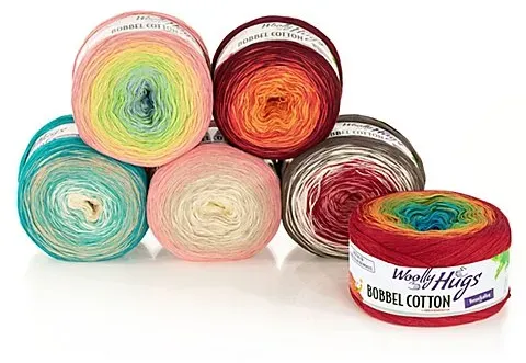 Woolly Hugs Wolle Bobbel Cotton Garn-Set