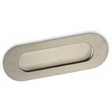 SO-TECH® Möbelgriff Einlassgriff EL-09 Edelstahl gebürstet oder schwarz matt, Griff Schrankgriff Schubladengriff - incl. Schrauben silberfarben