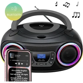 Denver TDB-212GR DAB+, Boombox mit DAB+/FM-Radio, Bluetooth-Funktion,Grey