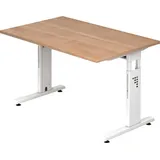 Hammerbacher Schreibtisch VOS12/N/W nussbaum nachbildung/weiß