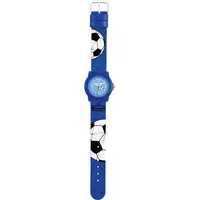 Scout Jungen Armbanduhr, Crystal 280305030 Fußball blau