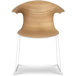 Infiniti Stuhl Loop 3D Wood Sled Holz Braun Eiche