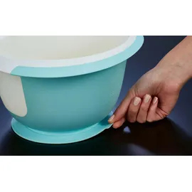 KEEEPER Rührschüssel mit Saugnapf und Anti-Rutsch-Oberfläche, Kunststoff, 1,5 l, Mariella, Mintgrün/Weiß