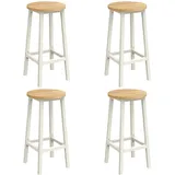 VASAGLE Barhocker 2er Set 65 cm hoch eichenbeige-weiß