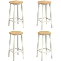 VASAGLE Barhocker 2er Set 65 cm hoch eichenbeige-weiß