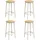 VASAGLE Barhocker 2er Set 65 cm hoch eichenbeige-weiß