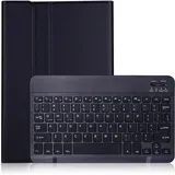 Cazy Tastatur Hülle Kompatibel mit Samsung Galaxy Tab S9 / S9 FE - Schutz Etui mit magnetisch Abnehmbarer (DE, Samsung Galaxy Tab S9, Samsung Galaxy Tab S9 FE), Tablet Tastatur, Schwarz