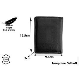 Josephine Osthoff Handtaschen-Manufaktur Josephine Osthoff Geldbörse Herren Portemonnaie schwarz