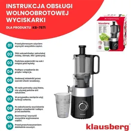 Klausberg KB-7871 Slow Juicer schwarz/silber