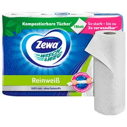 Zewa Küchenrollen WISCH&WEG Reinweiss 2-lagig, 4 Rollen