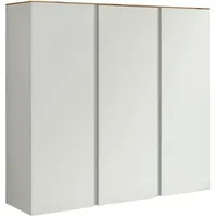 MODERANO Hängeschuhschrank 121 x 111 x 33 cm weiß / Eiche matt