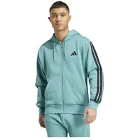 adidas Herren Kapuzensweat Essentials 3-Streifen, POWTEA/BLACK, S