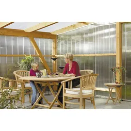 Gutta Polycarbonat-Hohlkammerpaneel Easy Click Plus 200 x 20 cm 16 mm klar