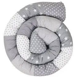 ULLENBOOM Baby-Bettschlange Graue Sterne 300 cm