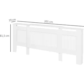 Homcom Heizkörperverkleidung ausziehbar 125-201 x 19 x 81,5 cm