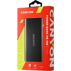 Canyon PB-106 Powerbank 10.000 mAh Schwarz