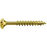 SPAX Universalschraube 5 x 100 mm Senkkopf Kreuzschlitz Z Teilgewinde 4CUT YELLOX A2L