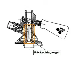 Rückschlagkegel für Keg - Verschluss (Hiwi und Micro Matic)