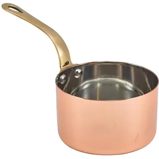 Genware Mini Copper Sauce Pan 9 x 5.25cm Set of 6