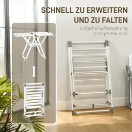 Homcom Wäscheständer 1,565 m Weiß