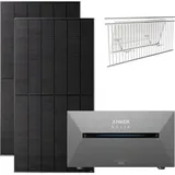 Anker SOLIX 1000W Balkonkraftwerk mit 2×500W SolarSpace Module mit Halterung für Balkongeländer