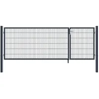 Home Deluxe Doppelflügel Gartentor 350 x 100 cm Anthrazit/Stahl