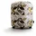 coco maison Pouf Stoff 42 x 50 x 42 cm Weiß