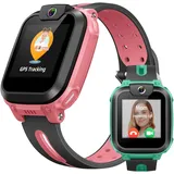 imoo Smartwatch für Kinder Watch Phone Z1, 4G Kinder Smartwatch Telefon mit langanhaltendem Video-und Telefonanruf, Kinder-GPS-Uhr mit Echtzeit-Ortung und Wasserdichtigkeit IPX8 (Rosa)