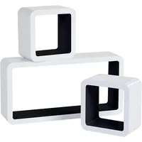 Woltu Wandregal Cube Regal 3er Set Würfelregal Hängeregal, Quadratisch