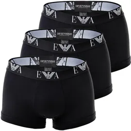 Emporio Armani Herren Shorts Vorteilspack - Trunks, Pants, Unterwäsche, Stretch Cotton schwarz S
