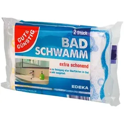 Gut & Günstig Badschwamm extra schonend 2er-Pack