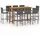 vidaXL Gartenbar-Set 9-tlg. Grau