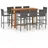 vidaXL Gartenbar-Set 9-tlg. Grau