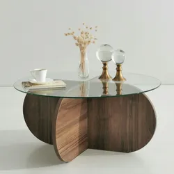 WellHome Rhin Couchtisch 75x35 cm in Braun