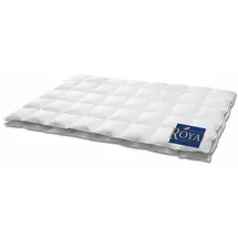 HANSKRUCHEN GmbH HANSKRUCHEN Royal Daunenbettdecke 240x200 cm extra Leicht 100% Gänsedaunen waschbar Allergiker Frühjahresbettdecke atmungsaktiv Steppdecke weiss - Weiß