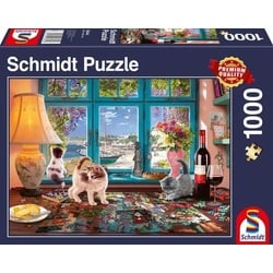 Schmidt 58344 - Am Puzzletisch, Premium-Puzzle